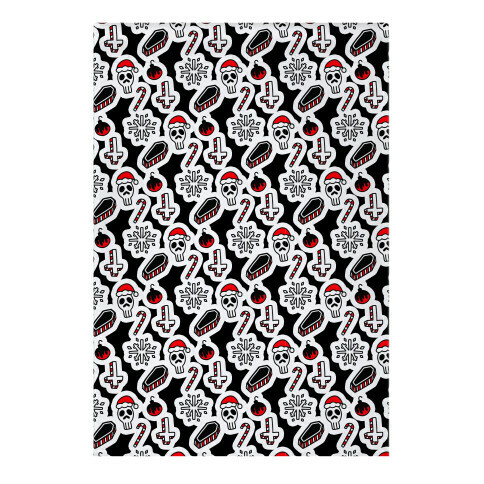 Emo Xmas Pattern Garden Flag