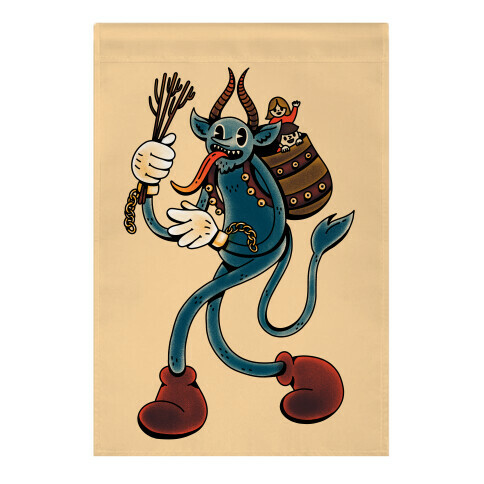 Krampus Cartoon Garden Flag