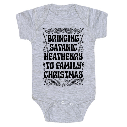 Bringing Satanic Heathenry To Family Christmas Baby One-Piece