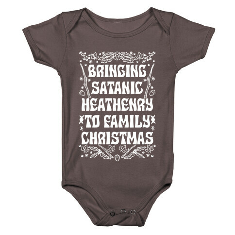 Bringing Satanic Heathenry To Family Christmas Baby One-Piece