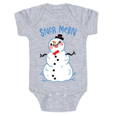 Sner Mern Derpy Snow man Baby One-Piece