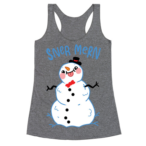 Sner Mern Derpy Snow man Racerback Tank Top