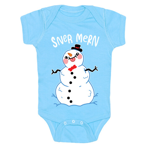 Sner Mern Derpy Snow man Baby One-Piece