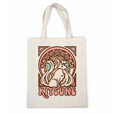 Art Nouveau Kitsune Casual Tote