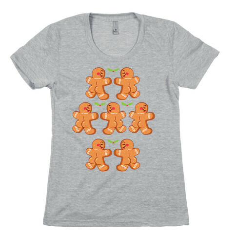 Gingerbread Butts Pattern Womens T-Shirt