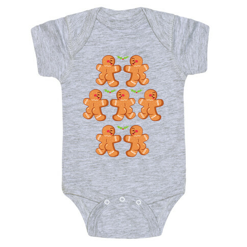 Gingerbread Butts Pattern Baby One-Piece