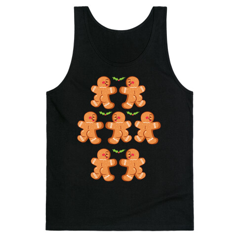 Gingerbread Butts Pattern Tank Top