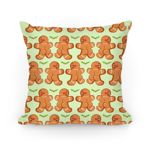 Gingerbread Butts Pattern Pillow