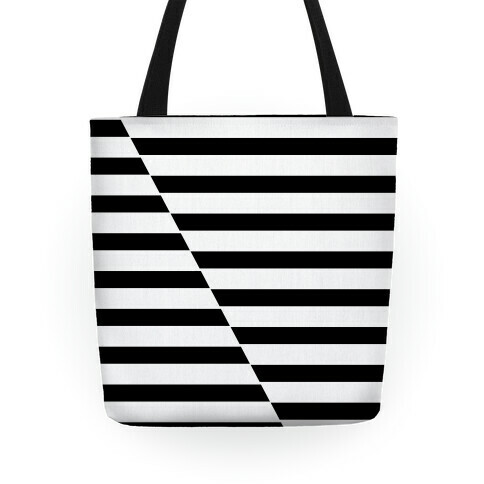 Cut Stripes Pattern Tote Tote