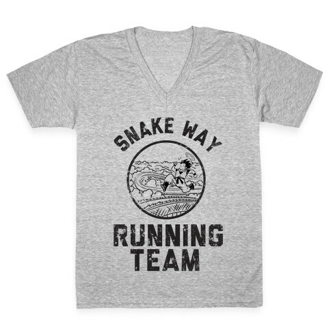Snake Way Running Team V-Neck Tee Shirt