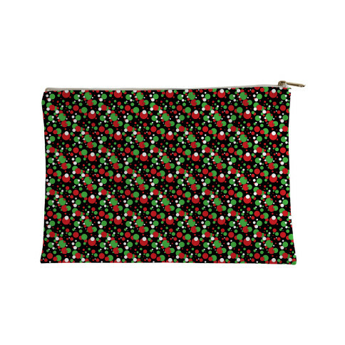 Red And Green Holiday Confetti Accessory Bag