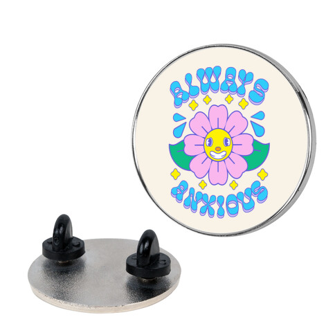 Always Anxious Cartoon Flower Pin