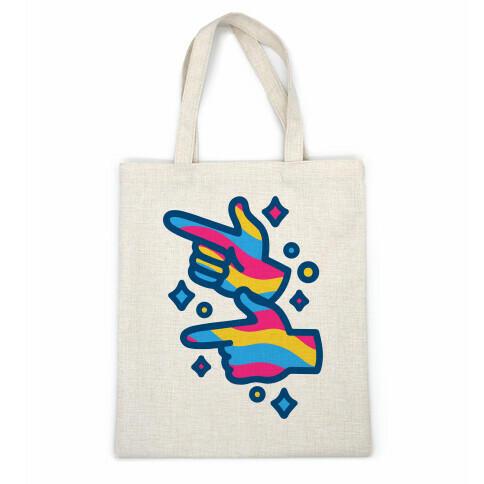 Pansexual Pride Finger Guns Casual Tote