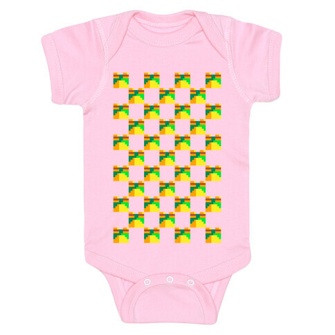 Frog Checker Squares  Baby One-Piece