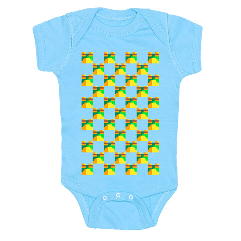 Frog Checker Squares  Baby One-Piece