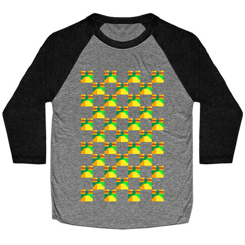 Frog Checker Squares  Baseball Tee