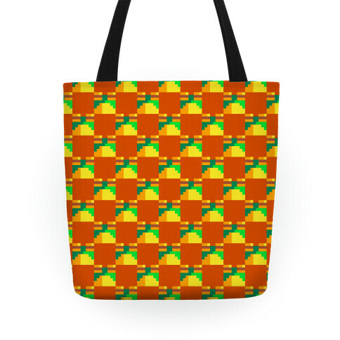 Frog Checker Squares  Tote