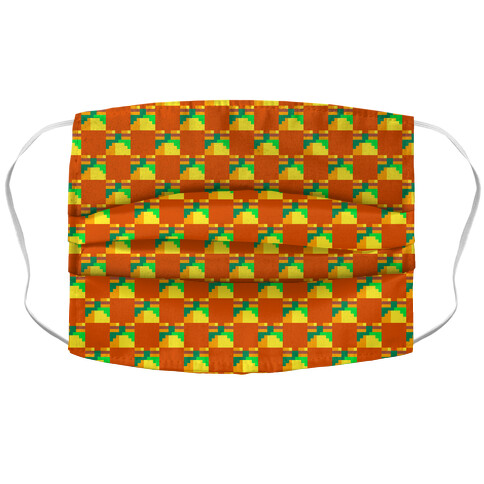 Frog Checker Squares  Accordion Face Mask