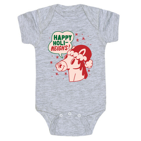 Happy Holi-Neighs Holiday Horse Baby One-Piece