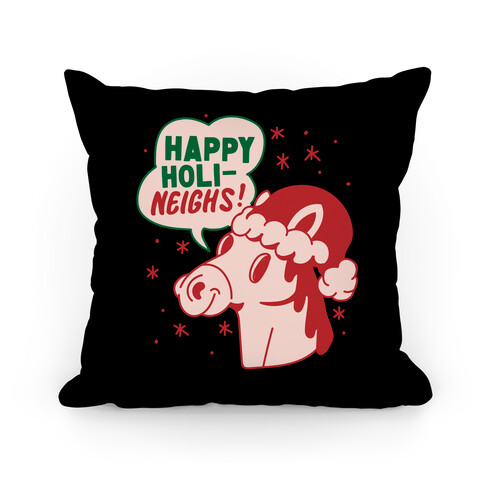 Happy Holi-Neighs Holiday Horse Pillow