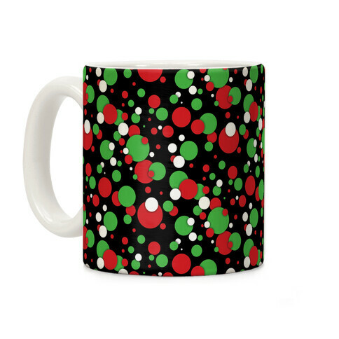 Red And Green Holiday Confetti Coffee Mug