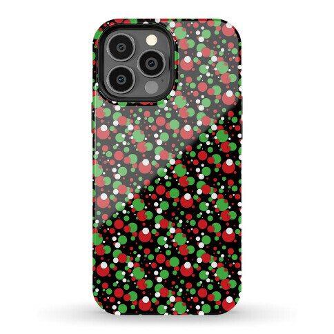 Red And Green Holiday Confetti Phone Case
