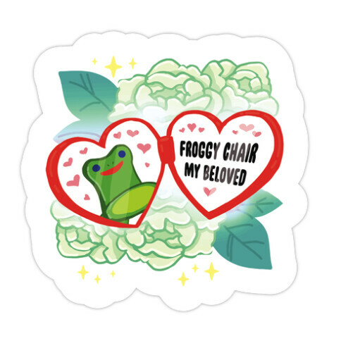 Froggy Chair My Beloved Die Cut Sticker