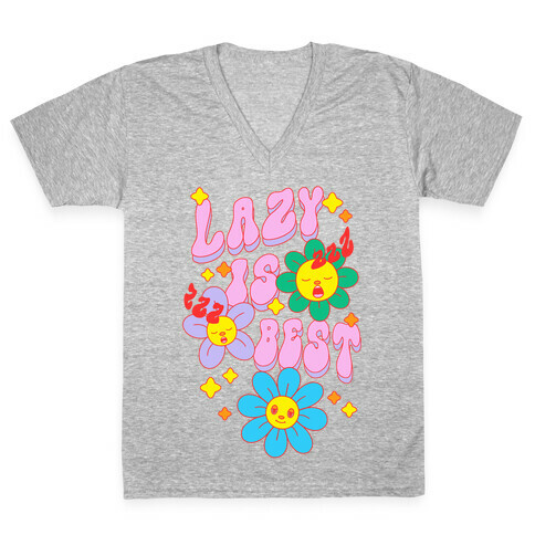 Lazy Is Best V-Neck Tee Shirt