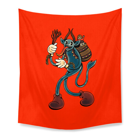 Krampus Cartoon Tapestry