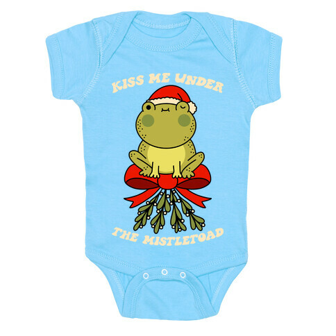 Kiss Me Under The Mistletoad Baby One-Piece