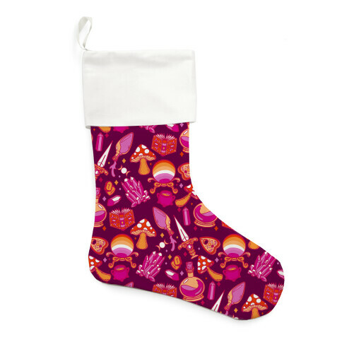 Lesbian Pride Witch Pattern Stocking