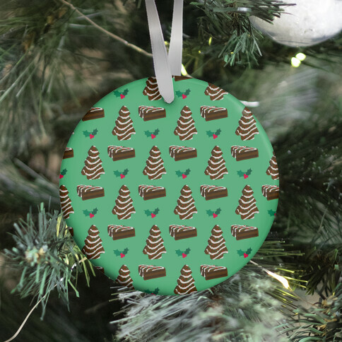 Holiday Tree Cake Pattern (Chocolate) Ornament
