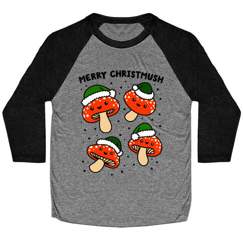 Merry Christmush Mushrooms Baseball Tee