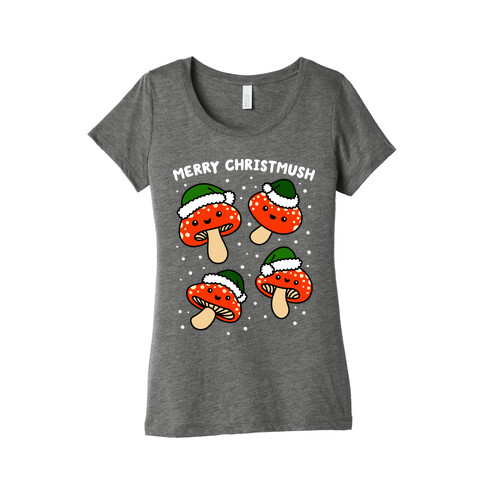 Merry Christmush Mushrooms Womens T-Shirt