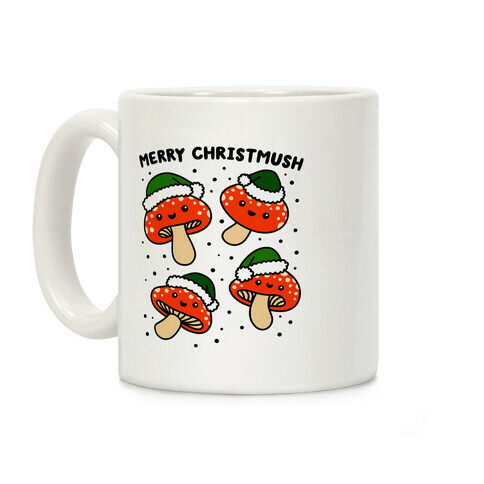 Merry Christmush Mushrooms Coffee Mug