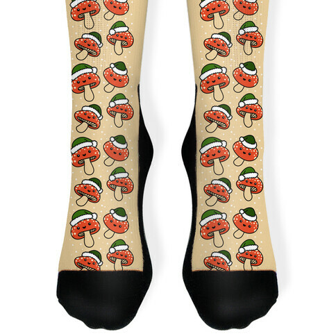 Merry Christmush Mushrooms Sock