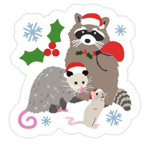 Tis The Season To Be Trashy Die Cut Sticker