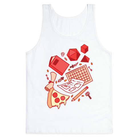 Tabletop RPG pattern Tank Top