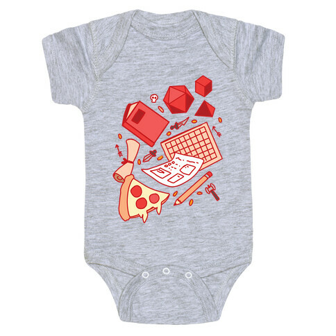 Tabletop RPG pattern Baby One-Piece