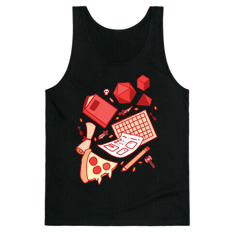 Tabletop RPG pattern Tank Top