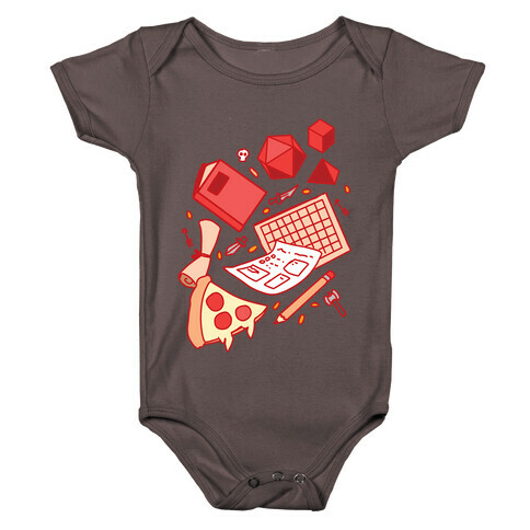 Tabletop RPG pattern Baby One-Piece