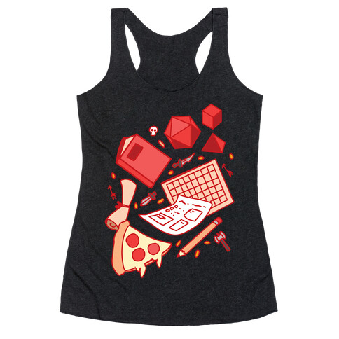 Tabletop RPG pattern Racerback Tank Top