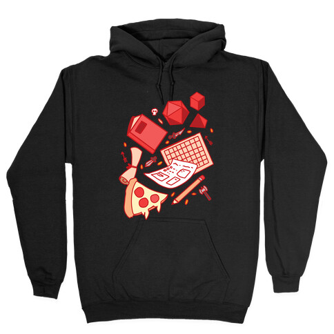 Tabletop RPG pattern Hooded Sweatshirt