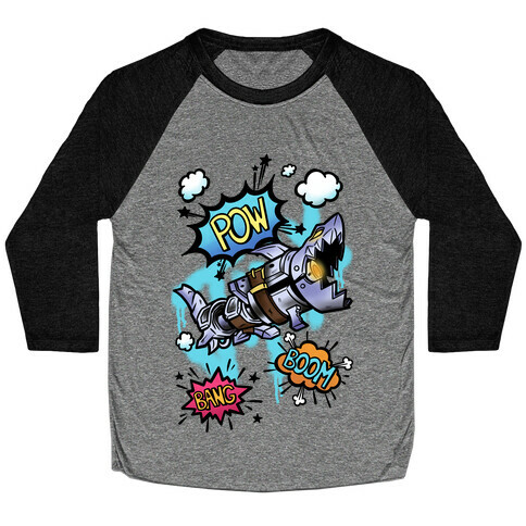 Shark Rocket Launcher Baseball Tee