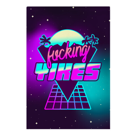 F***ing YIKES Retro Wave Garden Flag