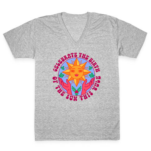 Yule Birth of the Sun V-Neck Tee Shirt