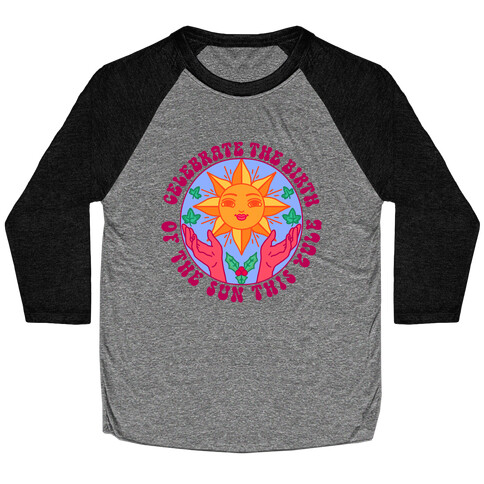 Yule Birth of the Sun Baseball Tee