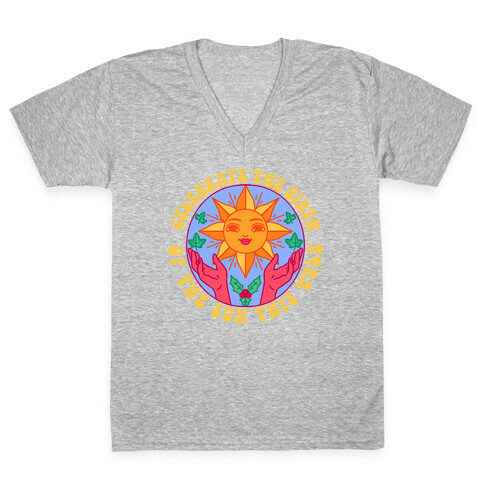 Yule Birth of the Sun V-Neck Tee Shirt