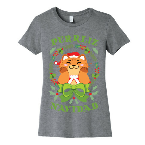Purrliz Navidad Womens T-Shirt