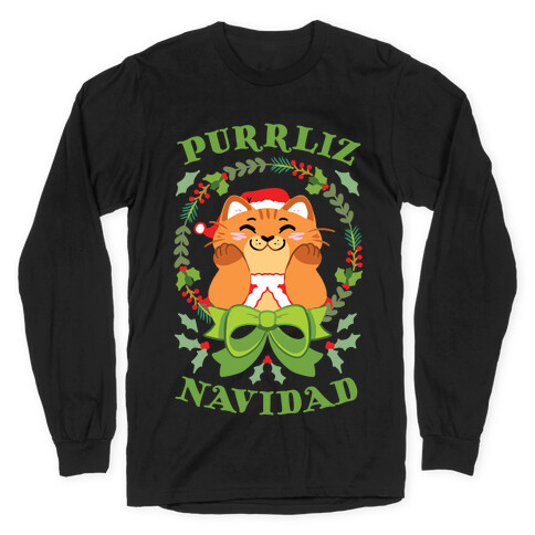 Purrliz Navidad Long Sleeve T-Shirt